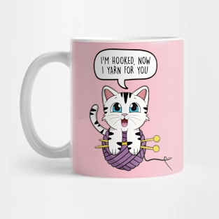 I'm hooked, now I yarn for you Mug